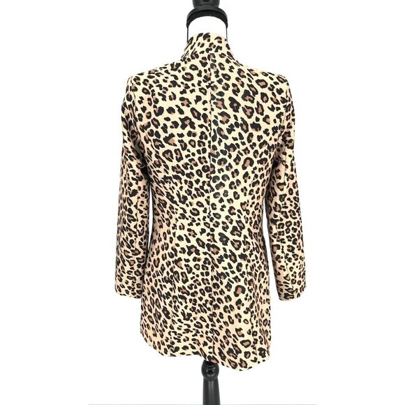FloryDay Blazer/Suit Womens Leopard Print Long‎ Sleeve Open Front Size Small - Picture 3 of 10